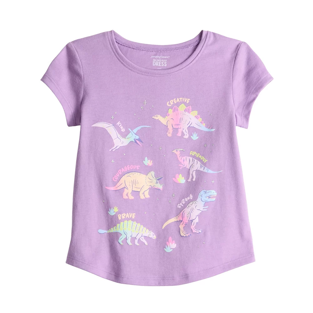 Toddler Girl Jumping Beans® Short-Sleeve Graphic Shirttail Tee 2 Toddler Girl Jumping Beans® Short-Sleeve Graphic Shirttail Tee - Image 2