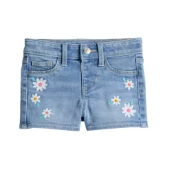 Toddler Girl Jumping Beans® Embroidered Denim Shorts -Kohls shop 5835505 Light Wash Daisy