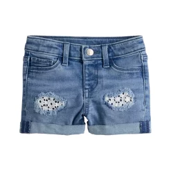 Girls 4-12 Jumping Beans® Crochet Denim Shorts