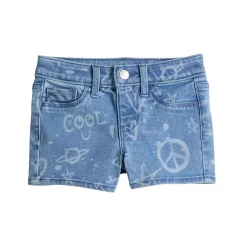 Girls 4-12 Jumping Beans® Embroidered Denim Shorts -Kohls shop 5836424 Light Wash Graffiti