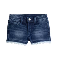 Girls 4-12 Jumping Beans® Crochet-Hem Denim Shorts