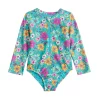 Toddler Girl Jumping Beans® 1-Piece Rash Guard Swimsuit
