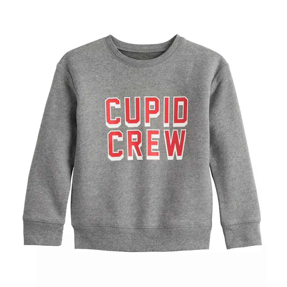 Kids 4-12 Jumping Beans® Valentine's Day "Cupid Crew" Sweatshirt 1 Kids 4-12 Jumping Beans® Valentine's Day "Cupid Crew" Sweatshirt