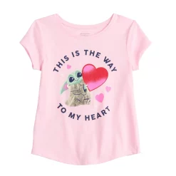 Girls 4-12 Jumping Beans® Star Wars: The Mandalorian Grogu aka Baby Yoda Hearts Graphic Tee