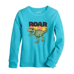 Toddler Boy Jumping Beans® Adaptive Long Sleeve Thermal Graphic Tee