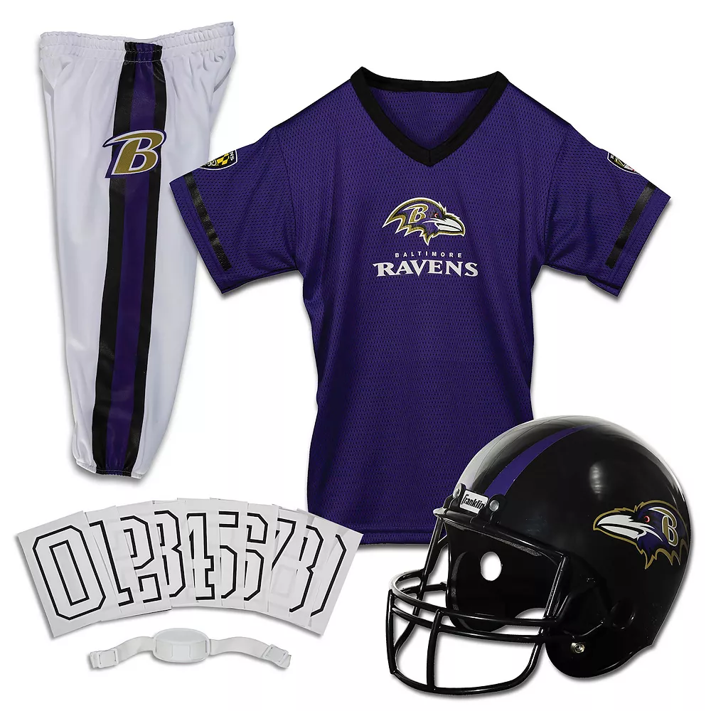 Franklin Sports Baltimore Ravens Kids NFL Uniform Set 1 Franklin Sports Baltimore Ravens Kids NFL Uniform Set