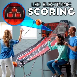 Franklin Sports 2-Player Arcade Indoor Basketball Shootout with Electronic Scoreboard and 4 Mini Basketballs -Kohls shop 6082313 ALT4