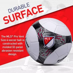 Franklin Sports MLS Pro Vent Size 4 Kids Soccer Ball with Air Pump Included -Kohls shop 6082331 ALT4