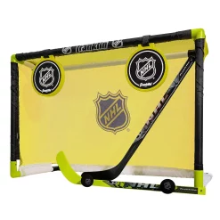 Franklin Sports Mini Hockey Goal Set with Goal, 2 Mini Sticks, 2 Mini Foam Hockey Balls and Pop Out Shooting Targets