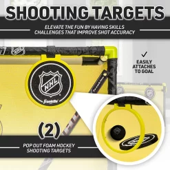 Franklin Sports Mini Hockey Goal Set with Goal, 2 Mini Sticks, 2 Mini Foam Hockey Balls and Pop Out Shooting Targets -Kohls shop 6082350 ALT2