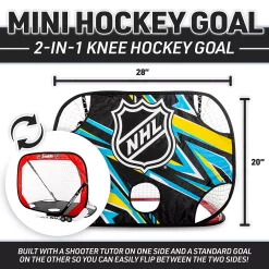 Franklin Sports NHL Kids Mini Hockey Goal and Target Set with Pop Up Goal, Shooter Tutor, 2 Mini Sticks and 2 Mini Foam Balls -Kohls shop 6082351 ALT2