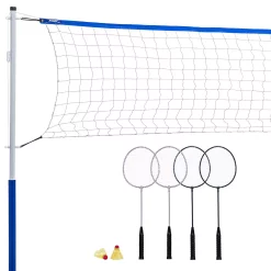 Franklin Sports Complete Badminton Set with Net, Rackets and Birdies