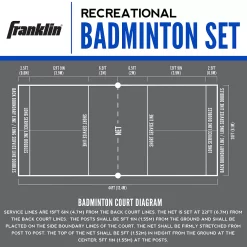 Franklin Sports Complete Badminton Set with Net, Rackets and Birdies -Kohls shop 6082359 ALT6