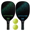 Franklin Sports Pickleball 2 Player Activator Wood Pickleball Paddles and 2 X-40 Pickleballs Set