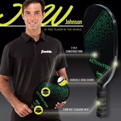 Franklin Sports Pickleball 2 Player Activator Wood Pickleball Paddles and 2 X-40 Pickleballs Set -Kohls shop 6082361 ALT5