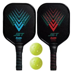 Franklin Sports Pickleball 2 Player Jet Aluminum Paddles and 2 X-40 Pickleballs Set