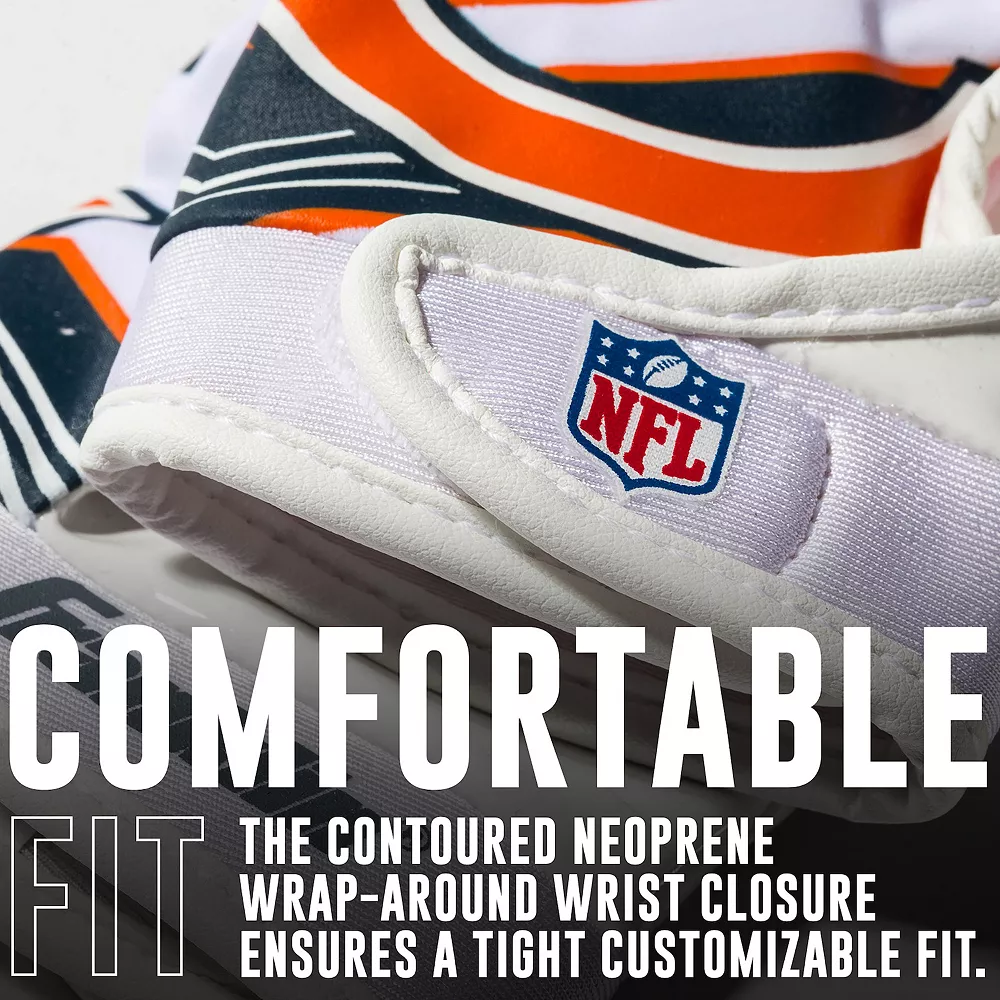 Franklin Sports NFL Bears Youth Football Receiver Gloves 6 Franklin Sports NFL Bears Youth Football Receiver Gloves - Image 6