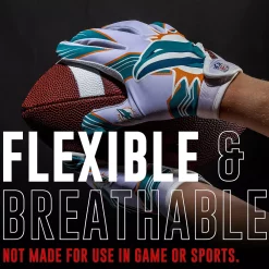 Franklin Sports NFL Dolphins Youth Football Receiver Gloves -Kohls shop 6082432 ALT5
