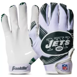 Franklin Sports NFL Jets Youth Football Receiver Gloves