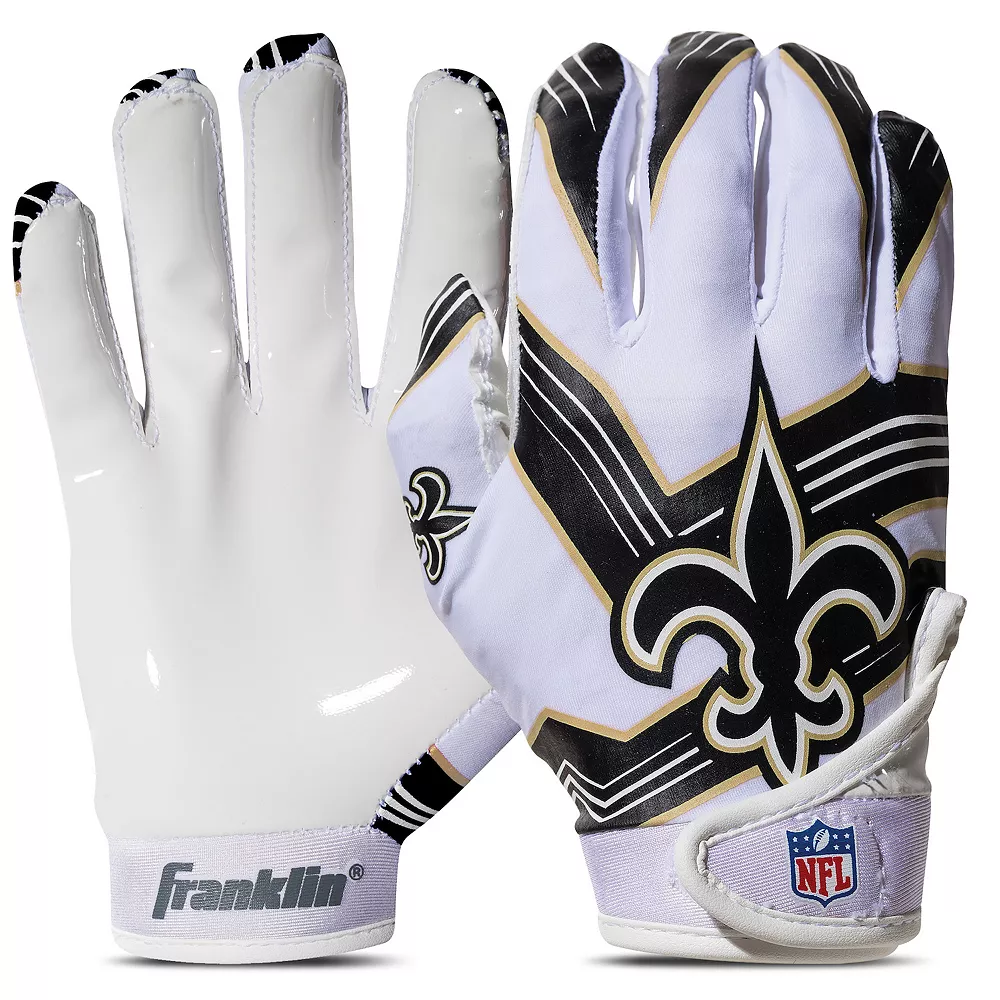 Franklin Sports New Orleans Saints Youth NFL Football Receiver Gloves 1 Franklin Sports New Orleans Saints Youth NFL Football Receiver Gloves