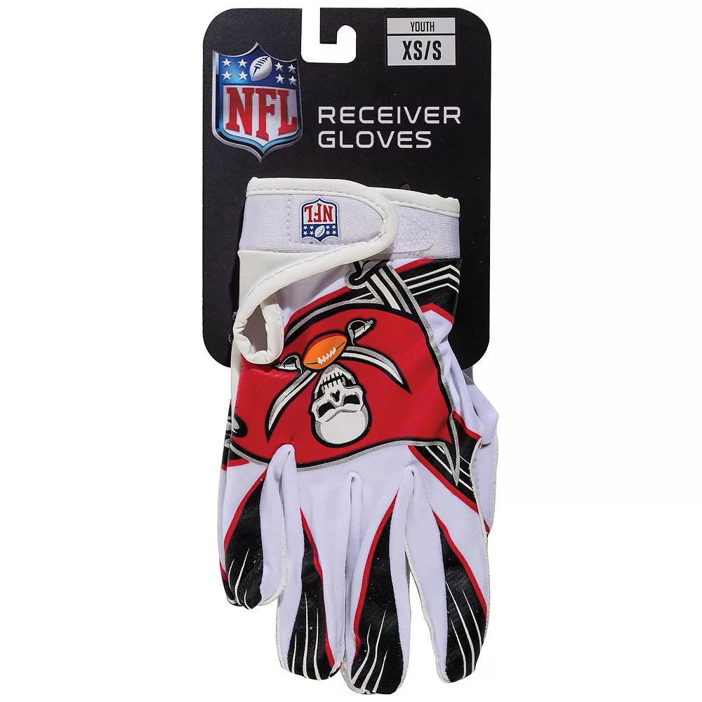 Franklin Sports Tampa Bay Bucaneers Youth NFL Football Receiver Gloves 2 Franklin Sports Tampa Bay Bucaneers Youth NFL Football Receiver Gloves - Image 2