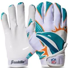 Franklin Sports Miami Dolphins Youth NFL Football Receiver Gloves