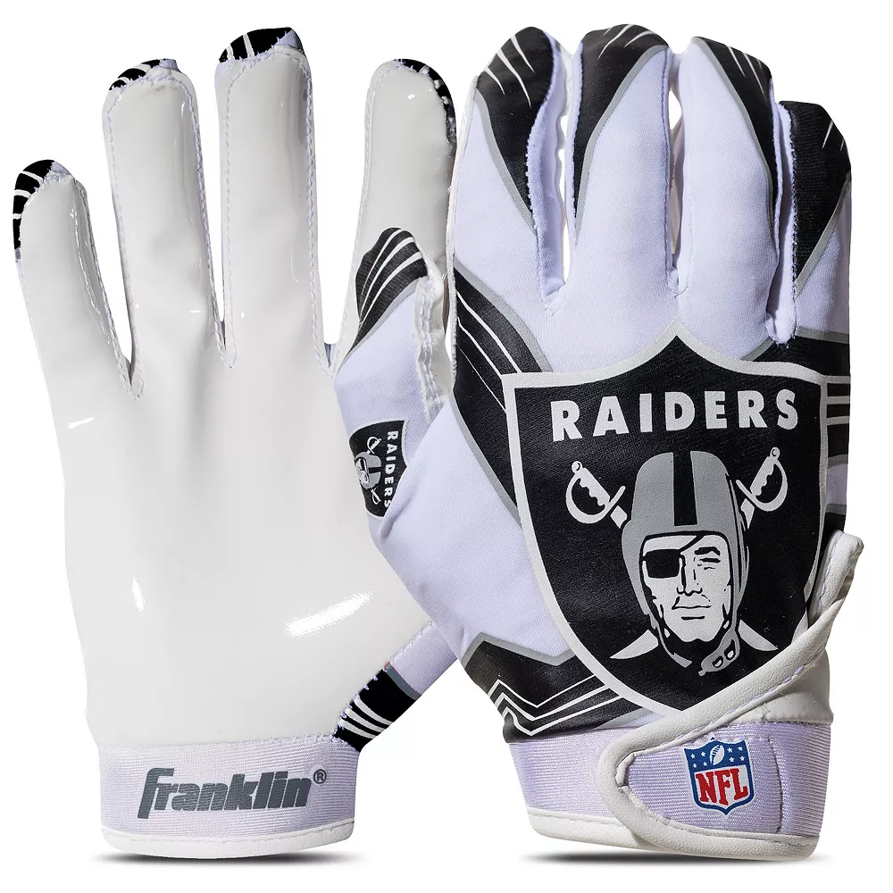 Franklin Sports Las Vegas Raiders Youth NFL Football Receiver Gloves 1 Franklin Sports Las Vegas Raiders Youth NFL Football Receiver Gloves