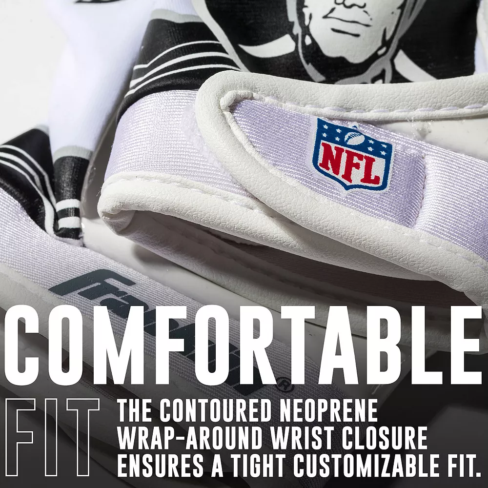 Franklin Sports Las Vegas Raiders Youth NFL Football Receiver Gloves 8 Franklin Sports Las Vegas Raiders Youth NFL Football Receiver Gloves - Image 8