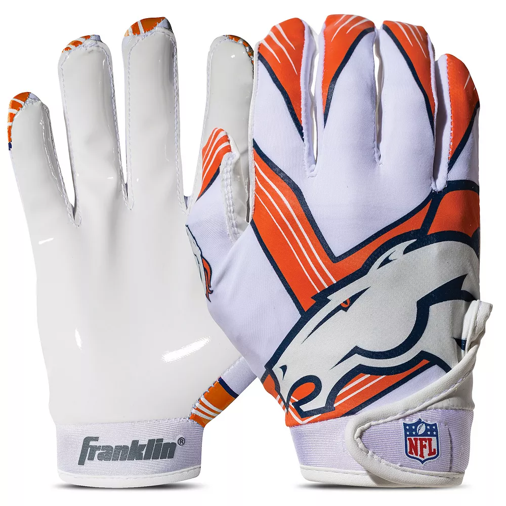 Franklin Sports Denver Broncos Youth NFL Football Receiver Gloves 1 Franklin Sports Denver Broncos Youth NFL Football Receiver Gloves