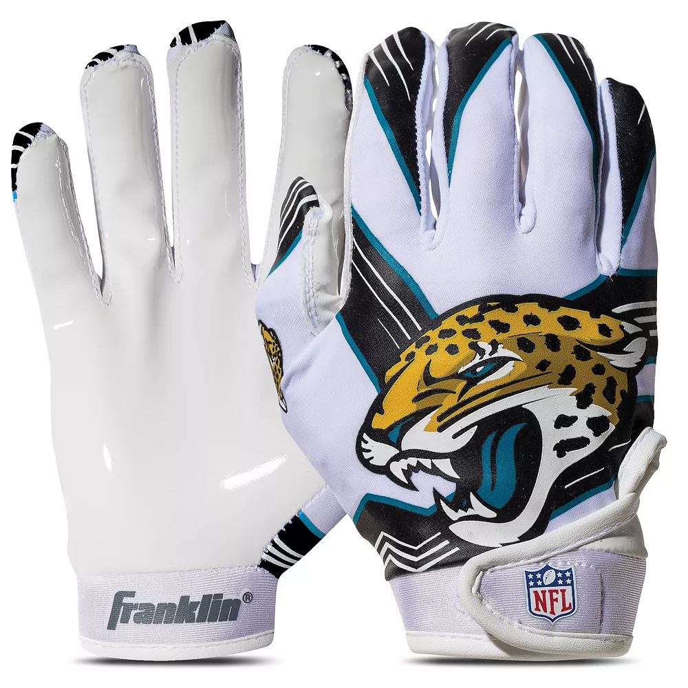 Franklin Sports Jacksonville Jaguars Youth NFL Football Receiver Gloves 1 Franklin Sports Jacksonville Jaguars Youth NFL Football Receiver Gloves