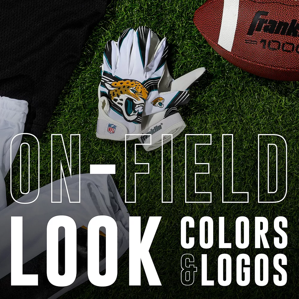 Franklin Sports Jacksonville Jaguars Youth NFL Football Receiver Gloves 8 Franklin Sports Jacksonville Jaguars Youth NFL Football Receiver Gloves - Image 8