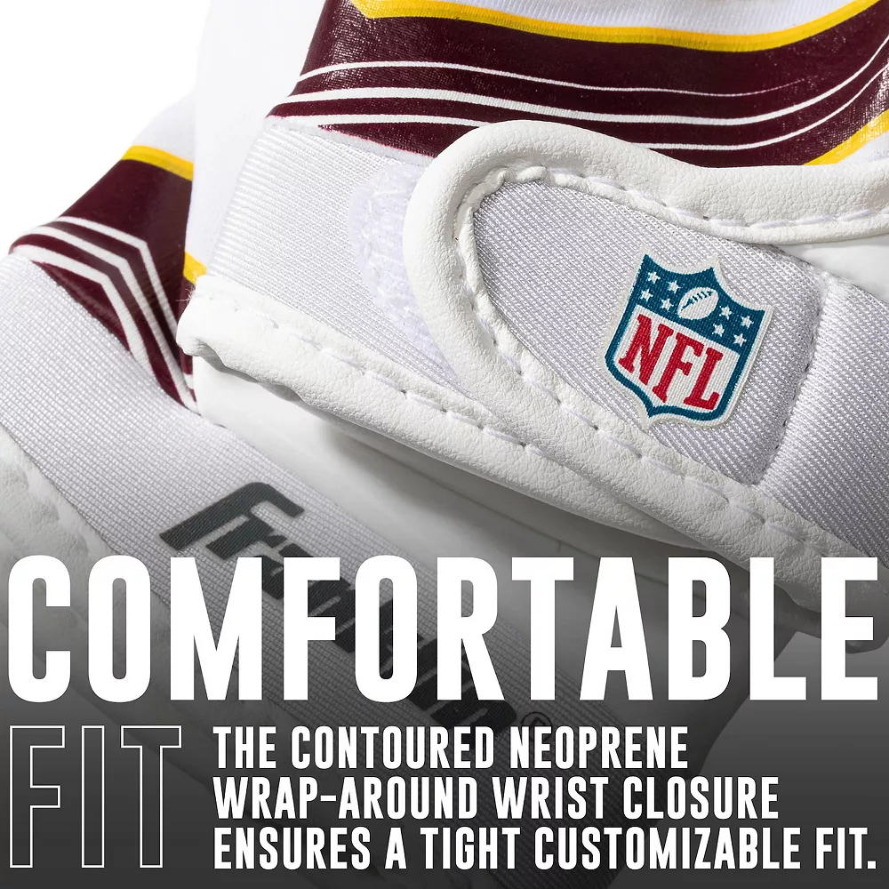 Franklin Sports Washington Commanders Youth NFL Football Receiver Gloves 6 Franklin Sports Washington Commanders Youth NFL Football Receiver Gloves - Image 6