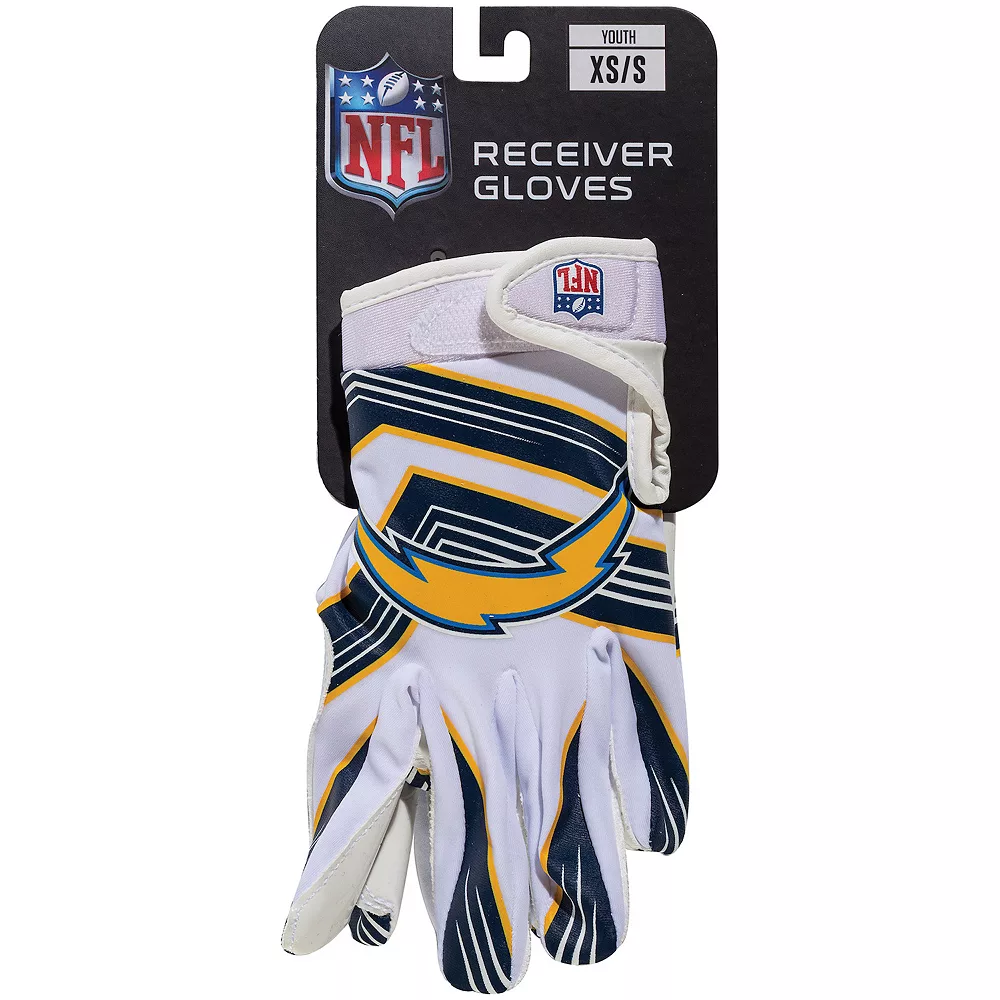Franklin Sports Los Angeles Chargers Youth NFL Football Receiver Gloves 2 Franklin Sports Los Angeles Chargers Youth NFL Football Receiver Gloves - Image 2