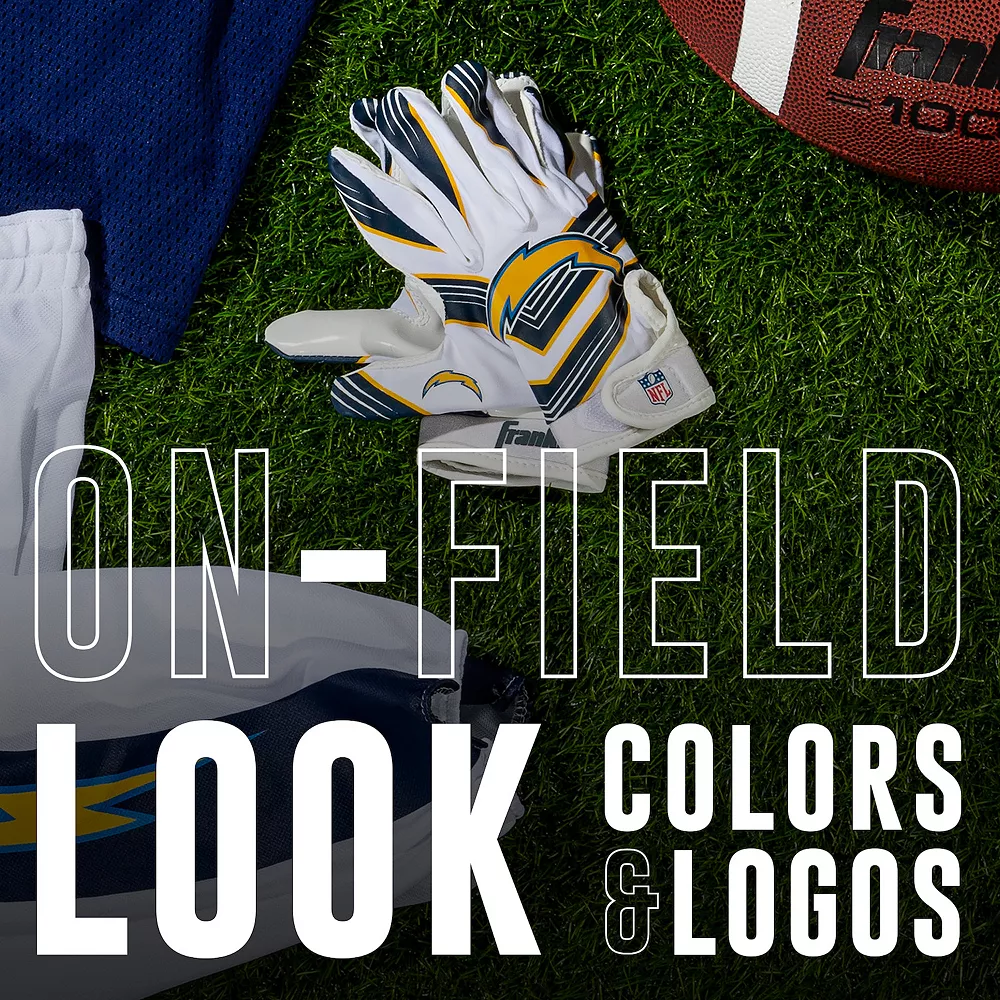 Franklin Sports Los Angeles Chargers Youth NFL Football Receiver Gloves 7 Franklin Sports Los Angeles Chargers Youth NFL Football Receiver Gloves - Image 7