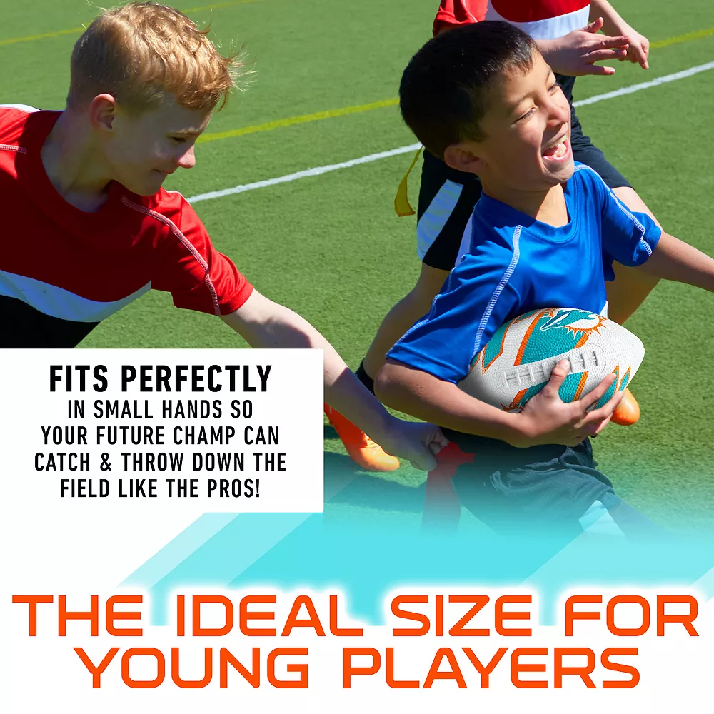 Franklin Sports NFL Miami Dolphins Mini 8.5" Football 2 Franklin Sports NFL Miami Dolphins Mini 8.5" Football - Image 2