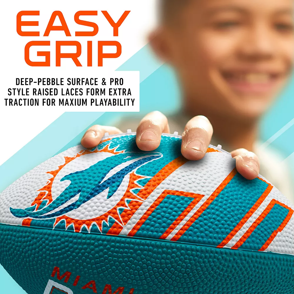 Franklin Sports NFL Miami Dolphins Mini 8.5" Football 5 Franklin Sports NFL Miami Dolphins Mini 8.5" Football - Image 5