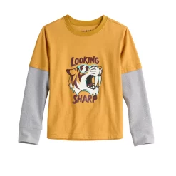 Boys 4-12 Jumping Beans® Thermal Sleeve Skater Graphic Tee