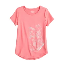 Girls 4-12 Jumping Beans® Shirttail Active Graphic Tee -Kohls shop 6150452 Pink